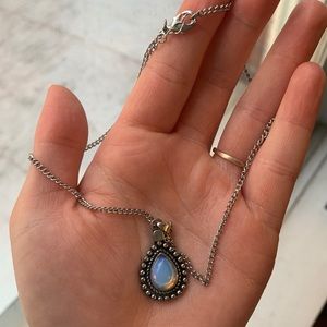 Light Blue Teardrop Necklace
